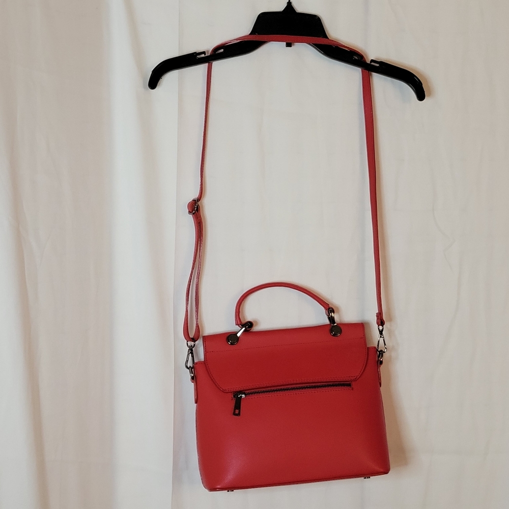 PERSAMAN red leather crossbody bag NWT - Picture 2 of 6